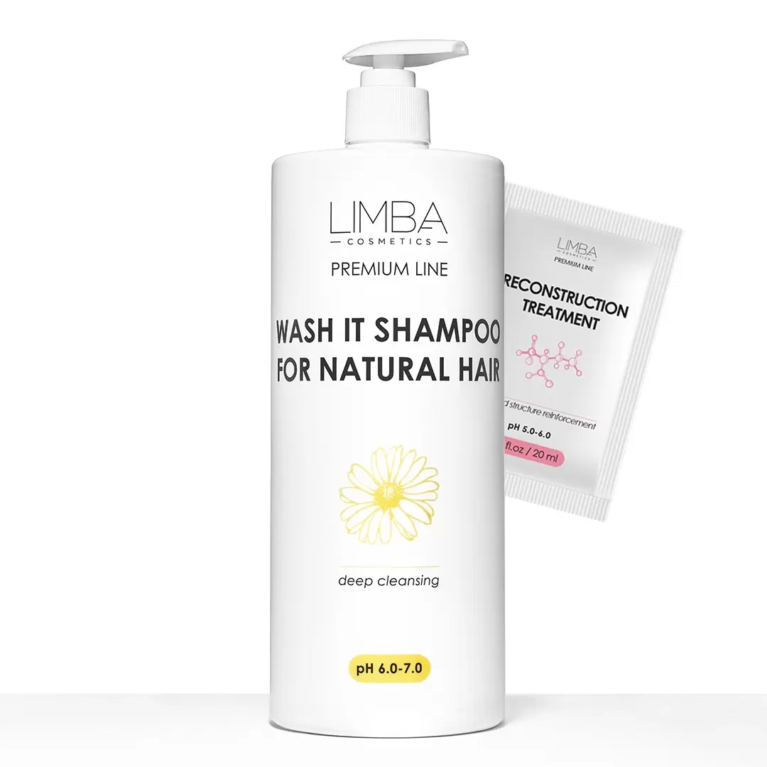 Набор для глубокой очистки для натуральных волос Limba Cosmetics WASH IT Shampoo